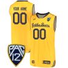 Custom California Golden Bears Basketball Gold Performance Jersey w/ PAC12 Patch - All Stitched