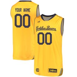 Custom California Golden Bears Basketball Gold Performance Jersey - All Stitched
