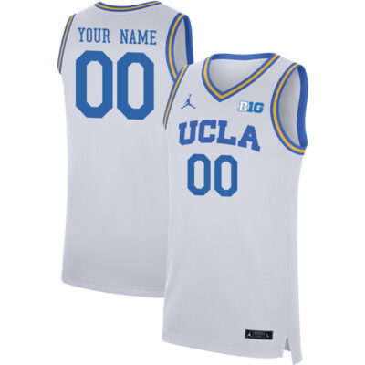 Custom UCLA Bruins Basketball White Game Jersey - All Stitched