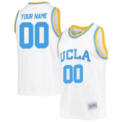 Custom UCLA Bruins Basketball White Commemorative Jersey - All Stitched