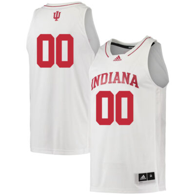 Custom Indiana Hoosiers Basketball White Jersey - All Stitched