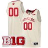 Custom Indiana Hoosiers Basketball Cream Game Jersey w/ B1G Patch - All Stitched