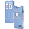 Custom North Carolina Tar Heels Basketball Carolina Blue Game Jersey - All Stitched