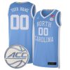 Custom North Carolina Tar Heels Basketball Carolina Blue Limited Retro Jersey w/ ACC Patch - All Stitched