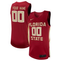 Custom Florida State Seminoles Basketball Garnet Game Jersey - All Stitched