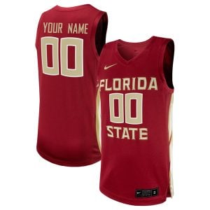 Custom Florida State Seminoles Basketball Garnet Game Jersey - All Stitched