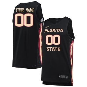 Custom Florida State Seminoles Basketball Black Game Jersey - All Stitched