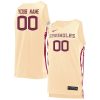 Custom Florida State Seminoles Basketball Khaki Game Jersey - All Stitched