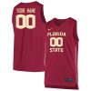 Custom Florida State Seminoles Basketball Garnet Jersey - All Stitched