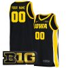 Custom Iowa Hawkeyes Basketball Black Game Jersey - All Stitched