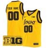 Custom Iowa Hawkeyes Basketball Gold Game Jersey - All Stitched