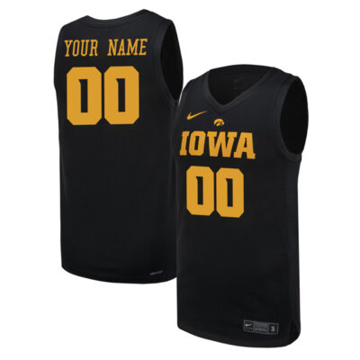 Custom Iowa Hawkeyes Basketball Black Jersey - All Stitched