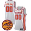 Custom Clemson Tigers Basketball White Retro Jersey - All Stitched