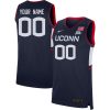 Custom UConn Huskies Basketball Navy Game Jersey w/ Big East Patch - All Stitched