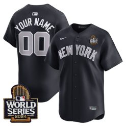 Custom New York Yankees Black Baseball Limited Jersey - All Stitched