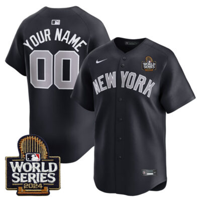 Custom New York Yankees Black Baseball Limited Jersey - All Stitched