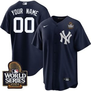 Custom New York Yankees Navy Alternate Jersey - All Stitched