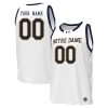 Custom Notre Dame Fighting Irish Basketball White Game Jersey - All Stitched