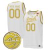 Custom Notre Dame Fighting Irish Basketball Irish White Game Jersey w/ ACC Patch - All Stitched