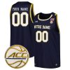 Custom Notre Dame Fighting Irish Basketball Navy Jersey w/ ACC Patch - All Stitched