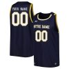 Custom Notre Dame Fighting Irish Basketball Navy Jersey - All Stitched