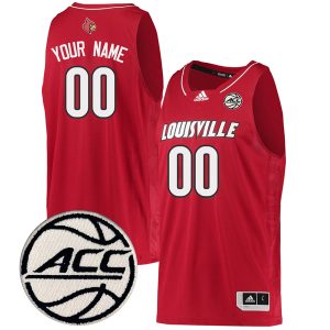 Custom Louisville Cardinals Basketball Red Game Jersey w/ ACC Patch - All Stitched
