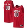 Custom Louisville Cardinals Basketball Red Game Jersey - All Stitched