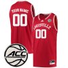Custom Louisville Cardinals Basketball Red Reverse Retro Jersey w/ ACC Patch - All Stitched