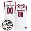 Custom Louisville Cardinals Basketball White Retro Jersey w/ ACC Patch - All Stitched