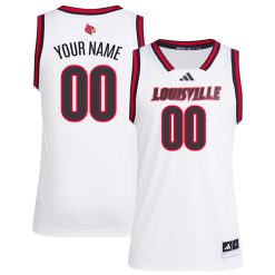 Custom Louisville Cardinals Basketball White Retro Jersey - All Stitched