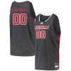 Custom Louisville Cardinals Basketball Grey Reverse Retro Jersey - All Stitched