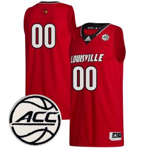 Custom Louisville Cardinals Basketball Red Jersey w/ ACC Patch - All Stitched