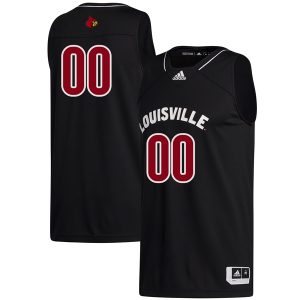 Custom Louisville Cardinals Basketball Black Jersey - All Stitched