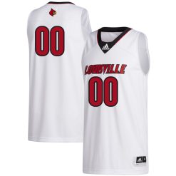 Custom Louisville Cardinals Basketball White Jersey - All Stitched
