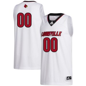 Custom Louisville Cardinals Basketball White Jersey - All Stitched
