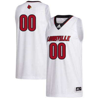 Custom Louisville Cardinals Basketball White Jersey - All Stitched