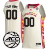Custom Louisville Cardinals Basketball Khaki Honoring Black Excellence Jersey w/ ACC Patch - All Stitched