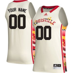 Custom Louisville Cardinals Basketball Khaki Honoring Black Excellence Jersey - All Stitched