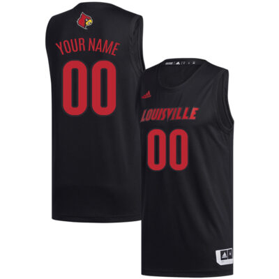 Custom Louisville Cardinals Basketball Black Jersey - All Stitched