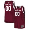Custom Texas A&M Aggies Basketball Maroon Jersey - All Stitched