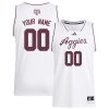 Custom Texas A&M Aggies Basketball White Jersey - All Stitched