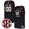 Custom Texas A&M Aggies Basketball Black Jersey w/ SEC Patch - All Stitched
