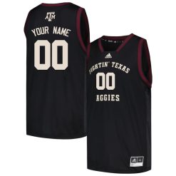 Custom Texas A&M Aggies Basketball Black Jersey - All Stitched