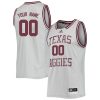 Custom Texas A&M Aggies Basketball Grey Reverse Retro Jersey - All Stitched