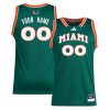 Custom Miami Hurricanes Basketball Green Game Jersey - All Stitched
