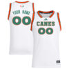 Custom Miami Hurricanes Basketball White Game Jersey - All Stitched