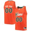 Custom Miami Hurricanes Basketball Orange Reverse Retro Jersey - All Stitched