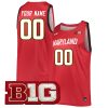 Custom Maryland Terrapins Basketball Red Game Jersey - All Stitched