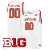 Custom Maryland Terrapins Basketball White Game Jersey - All Stitched