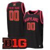 Custom Maryland Terrapins Basketball Black Jersey - All Stitched